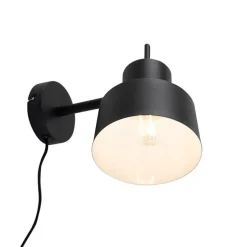 Retro wandlamp zwart draai- en kantelbaar - Chappie