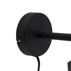 Retro wandlamp zwart draai- en kantelbaar - Chappie