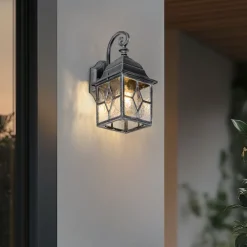 Romantische buiten wandlantaarn antiek zilver - London