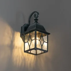 Romantische buiten wandlantaarn antiek groen - London