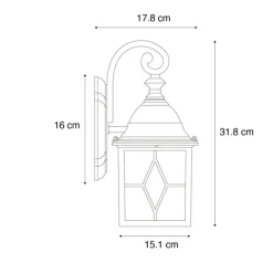Romantische buiten wandlantaarn antiek groen - London