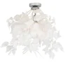 Romantische plafondlamp wit met blaadjes - Feder