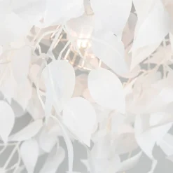 Romantische plafondlamp wit met blaadjes - Feder