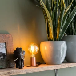 Romantische tafellamp koper - Facil