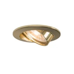Ronde inbouwspot kantelbaar goud - Edu