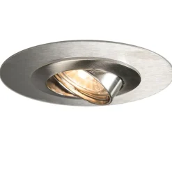 Ronde inbouwspot staal kantelbaar met opvulring - Edu