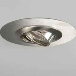 Ronde inbouwspot staal kantelbaar met opvulring - Edu