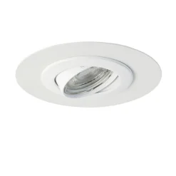 Ronde inbouwspot wit kantelbaar met opvulring - Edu