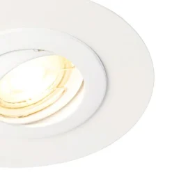 Ronde inbouwspot wit kantelbaar met opvulring - Edu