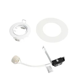 Ronde inbouwspot wit kantelbaar met opvulring - Edu