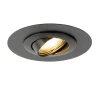 Ronde inbouwspot zwart kantelbaar met opvulring - Edu