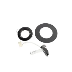 Ronde inbouwspot zwart kantelbaar met opvulring - Edu