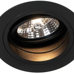 Ronde inbouwspot zwart verstelbaar - Chuck 70