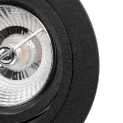 Ronde inbouwspot zwart verstelbaar - Chuck 70