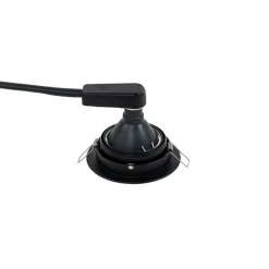 Ronde inbouwspot zwart verstelbaar - Chuck 70