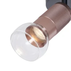 Ronde plafondspot donker brons rond 3-lichts draai- en kantelbaar - Veerle