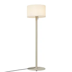 Scandinavische buiten vloerlamp beige met witte kap IP44 - Mississippi