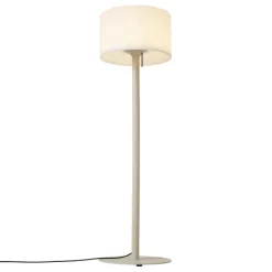 Scandinavische buiten vloerlamp beige met witte kap IP44 - Mississippi