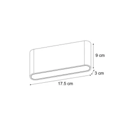 Scandinavische buiten wandlamp hout print 17,5cm incl. LED IP65 - Batt