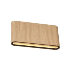 Scandinavische buiten wandlamp hout print 17,5cm incl. LED IP65 - Batt