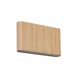 Scandinavische buiten wandlamp hout print 17,5cm incl. LED IP65 - Batt