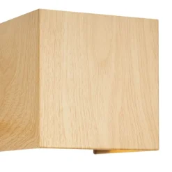 Scandinavische buiten wandlamp hout incl. LED IP54 - Edwin