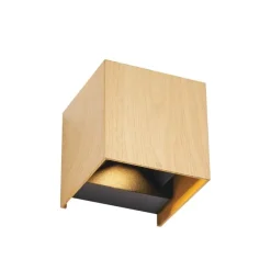 Scandinavische buiten wandlamp hout incl. LED IP54 - Edwin