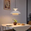 Scandinavische hanglamp beige met witte binnenkant - Titus