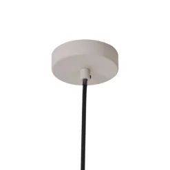 Scandinavische hanglamp beige met witte binnenkant - Titus