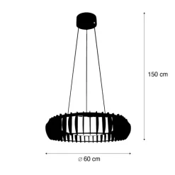 Scandinavische hanglamp beige incl. LED - Monte