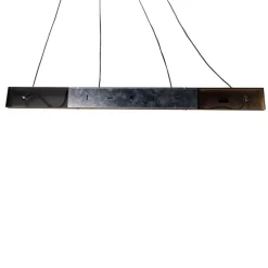 Scandinavische hanglamp brons met glas 4-lichts - Dome