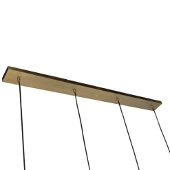 Scandinavische hanglamp brons met glas 4-lichts - Dome