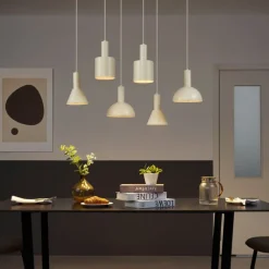 Scandinavische hanglamp creme 6-lichts - Biles