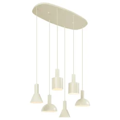 Scandinavische hanglamp creme 6-lichts - Biles