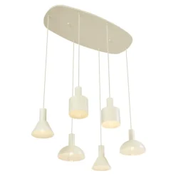 Scandinavische hanglamp creme 6-lichts - Biles