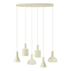 Scandinavische hanglamp creme 6-lichts - Biles