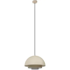 Scandinavische hanglamp creme met witte binnenkant - Loes