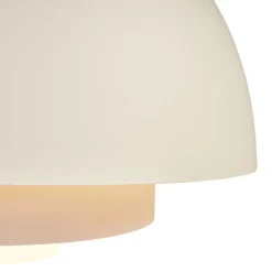 Scandinavische hanglamp creme met witte binnenkant - Loes