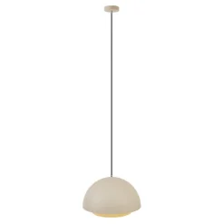 Scandinavische hanglamp creme met witte binnenkant - Loes