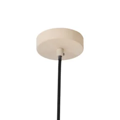Scandinavische hanglamp creme met witte binnenkant - Loes