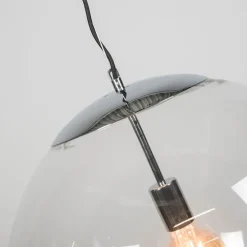 Scandinavische hanglamp chroom met helder glas - Ball 50