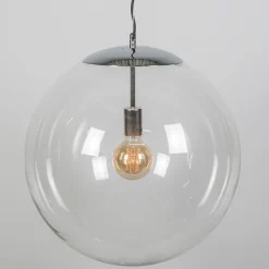 Scandinavische hanglamp chroom met helder glas - Ball 50