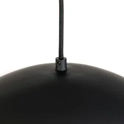 Scandinavische hanglamp zwart met goud 2-laags - Claudius