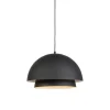 Scandinavische hanglamp zwart met wit 2-laags - Claudius