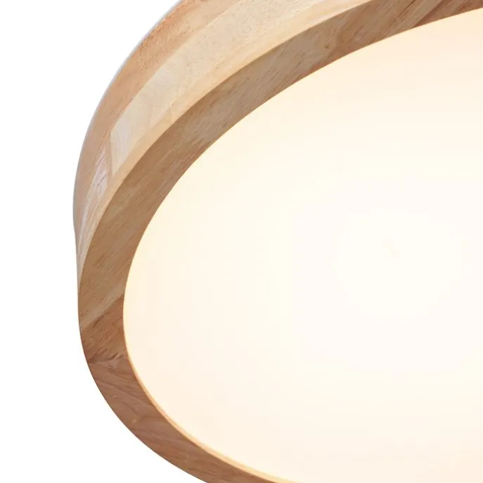 Scandinavische plafondlamp hout 40cm incl. LED dimbaar - Pecker