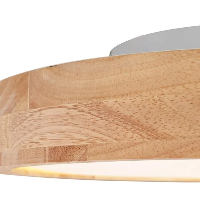 Scandinavische plafondlamp hout 40cm incl. LED dimbaar - Pecker