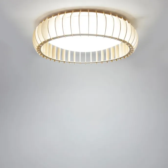 Scandinavische plafondlamp beige 60cm incl. LED - Monte