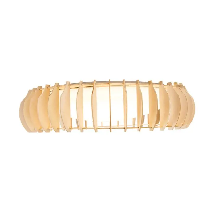 Scandinavische plafondlamp beige 60cm incl. LED - Monte