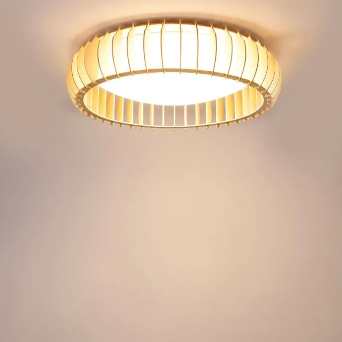 Scandinavische plafondlamp beige 60cm incl. LED - Monte