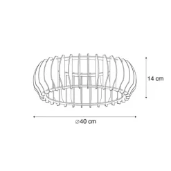 Scandinavische plafondlamp beige 40cm incl. LED - Monte